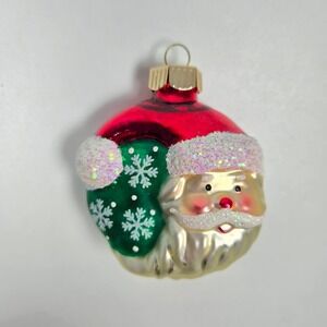 NICE Radko Celebrations Santa Moon Shape Round Miniature Mini Ornament 2009